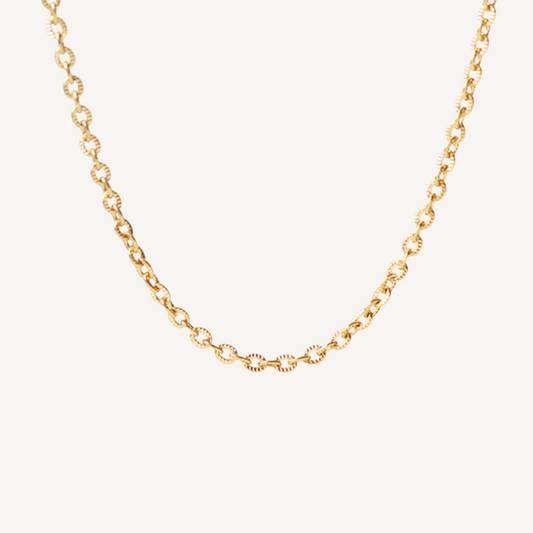 Textured Round Chain Necklace